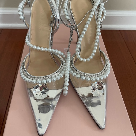 BNIB MACH & MACH Diamond of Elizabeth Pearl PVC Clear Pumps 38.5 - Picture 4 of 16